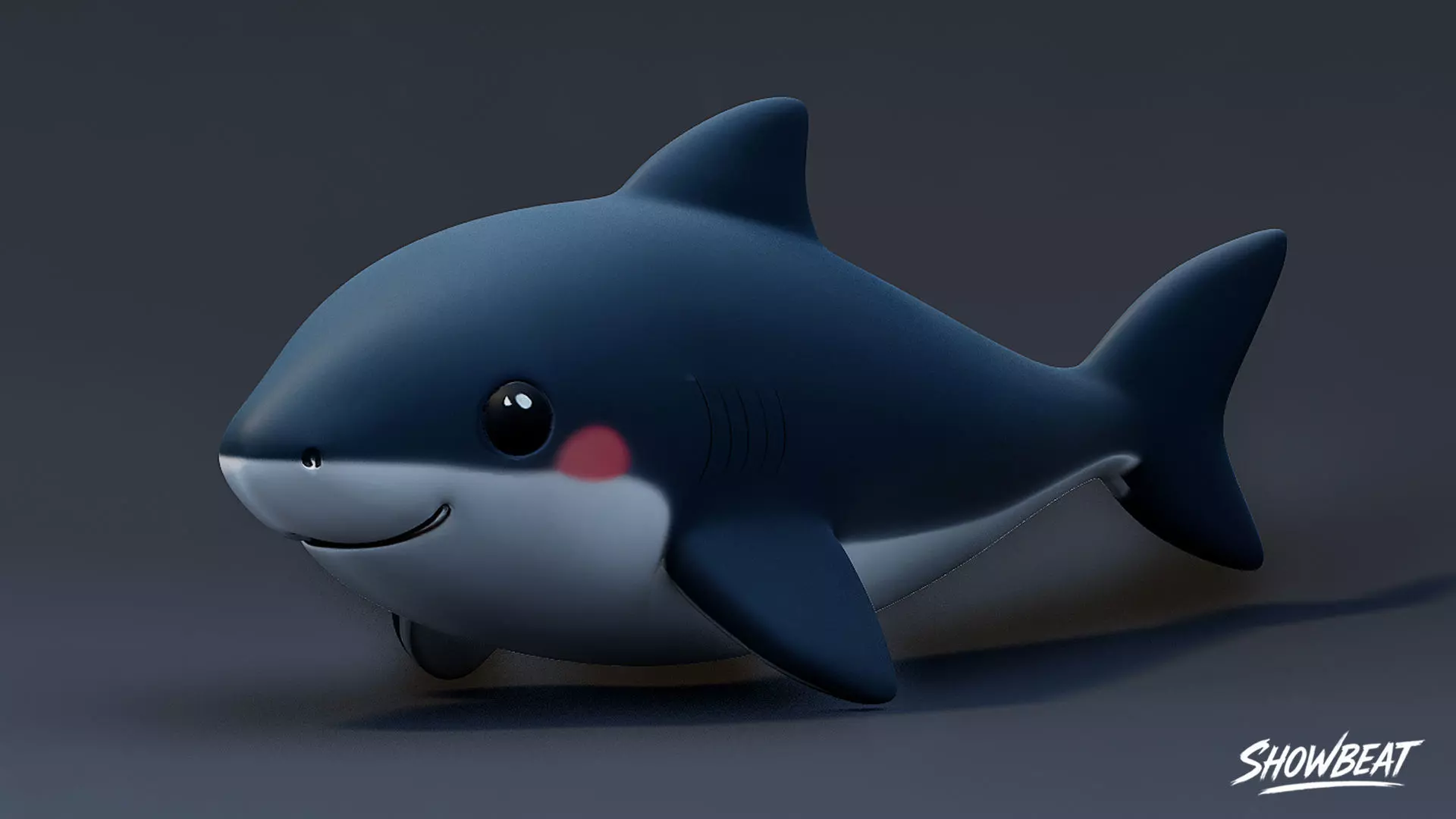 Cartoon Sea Animals Plush Pack Low-poly 3D model_13