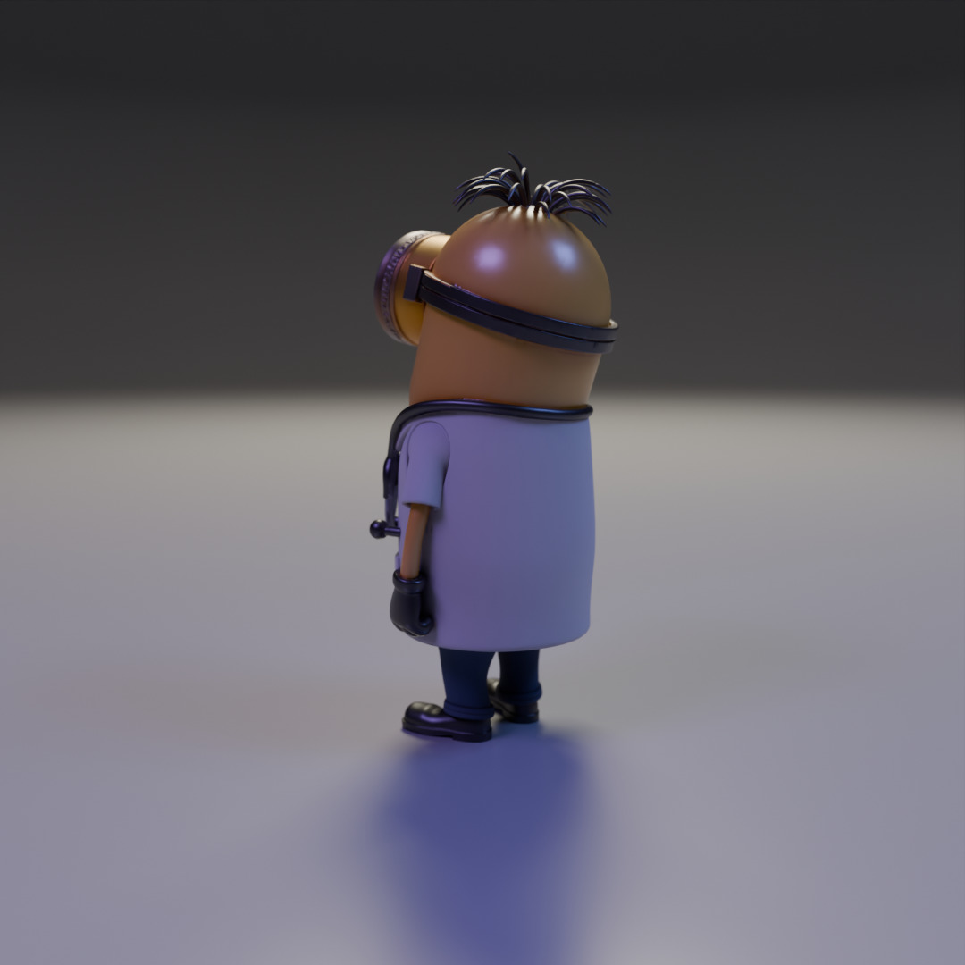 minion doctor 3D print model_11
