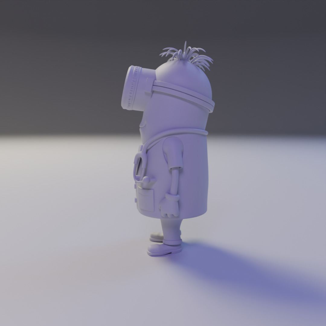 minion doctor 3D print model_4