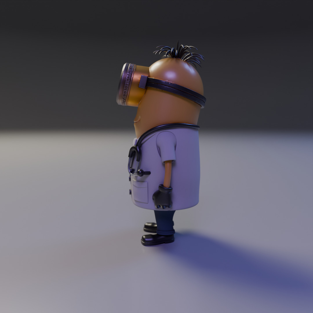 minion doctor 3D print model_3