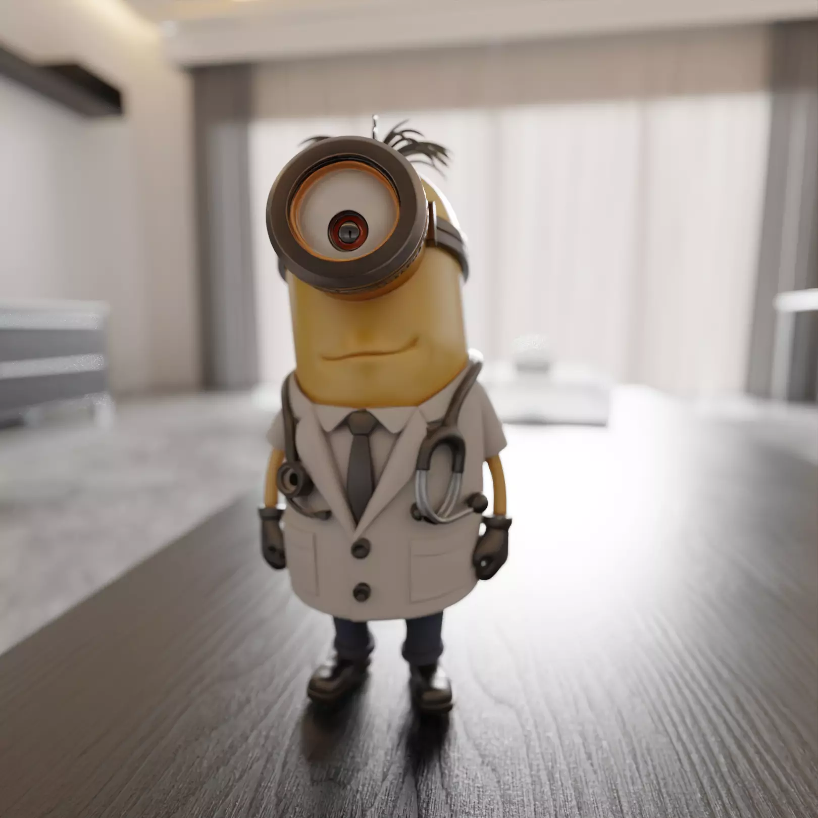 minion doctor 3D print model_0