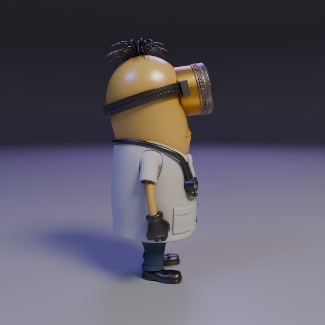 minion doctor 3D print model_1