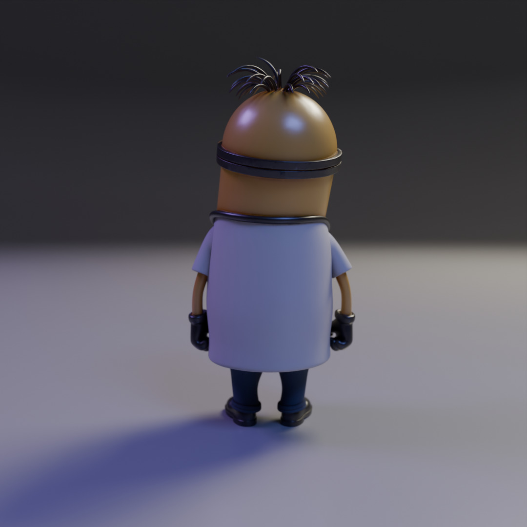 minion doctor 3D print model_5