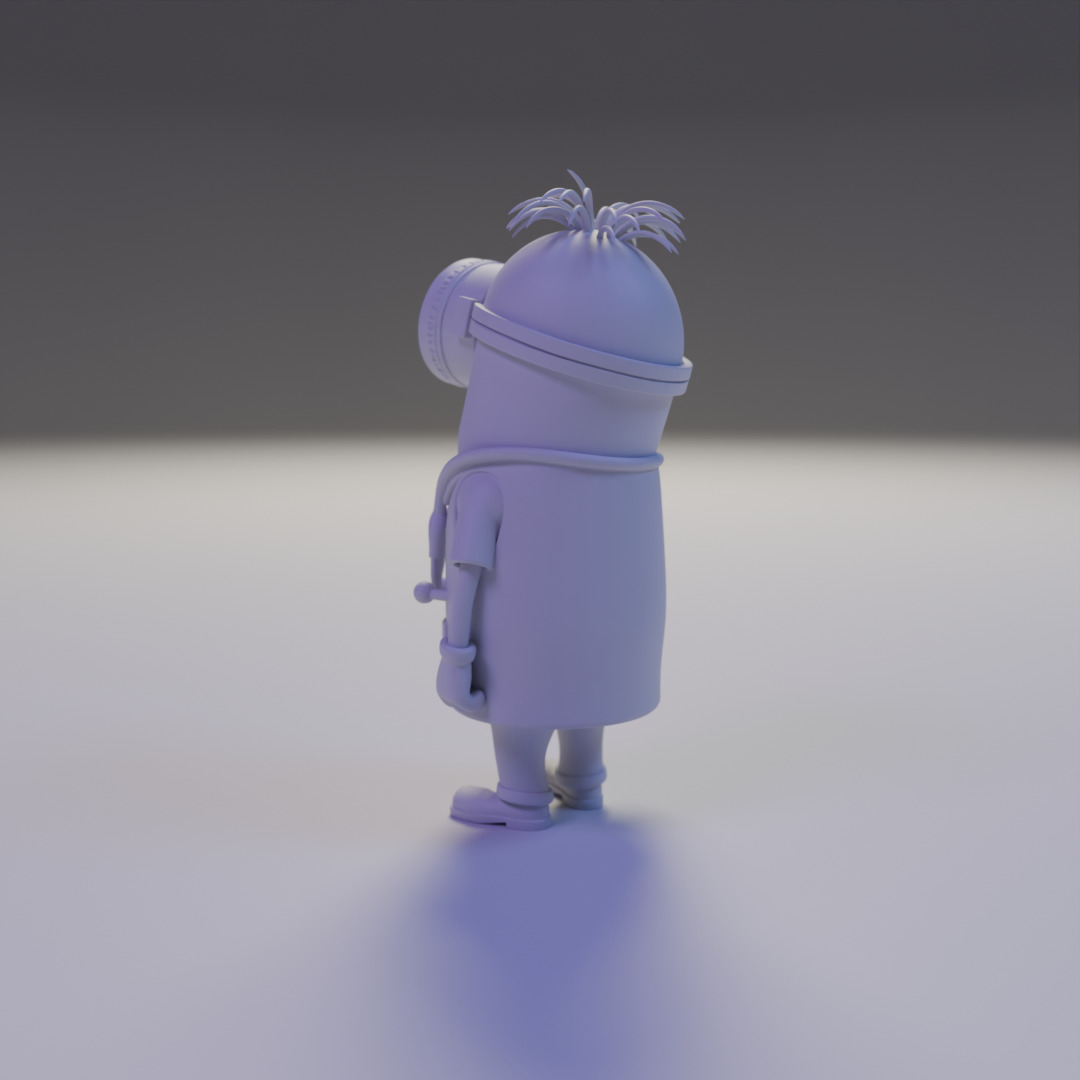 minion doctor 3D print model_12