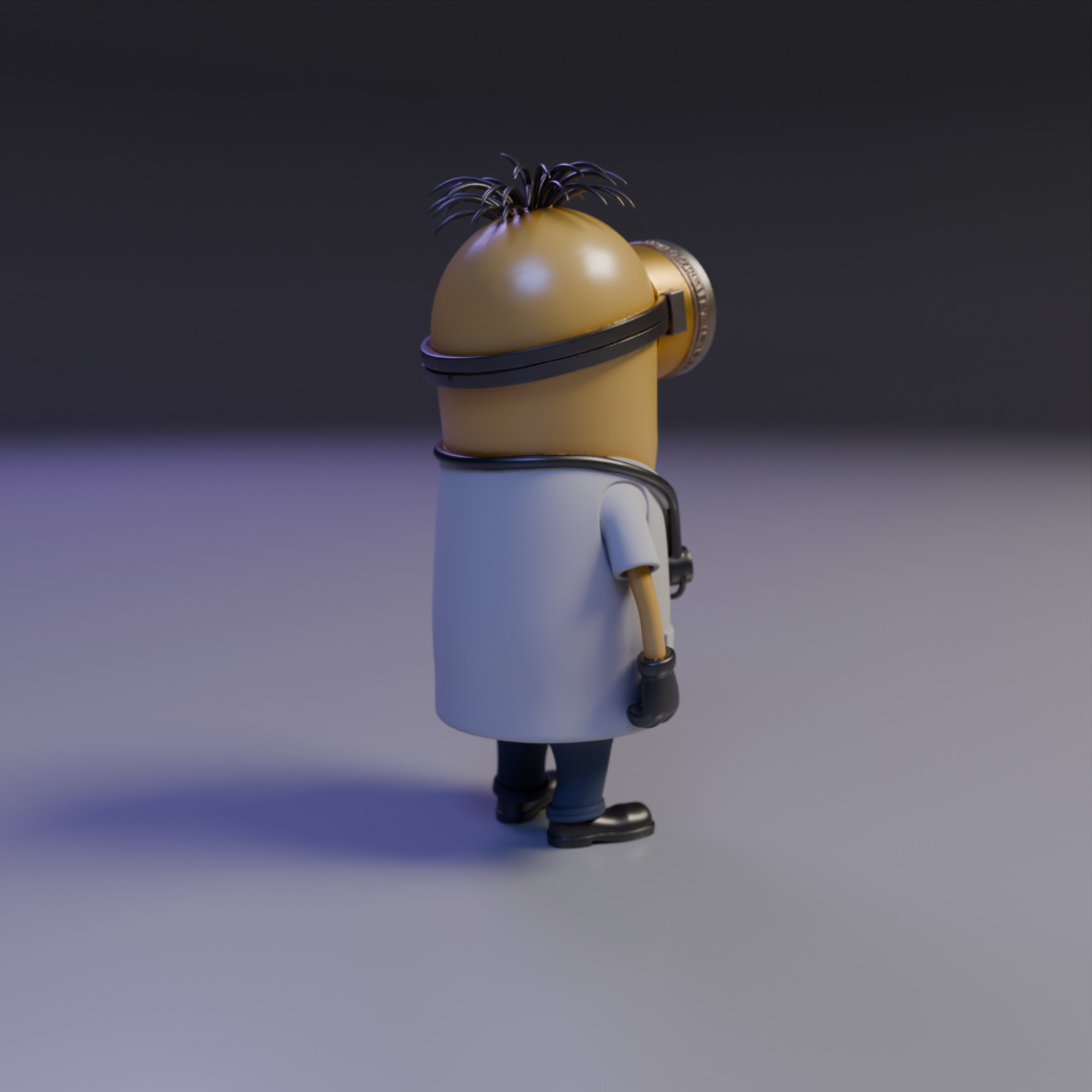 minion doctor 3D print model_13