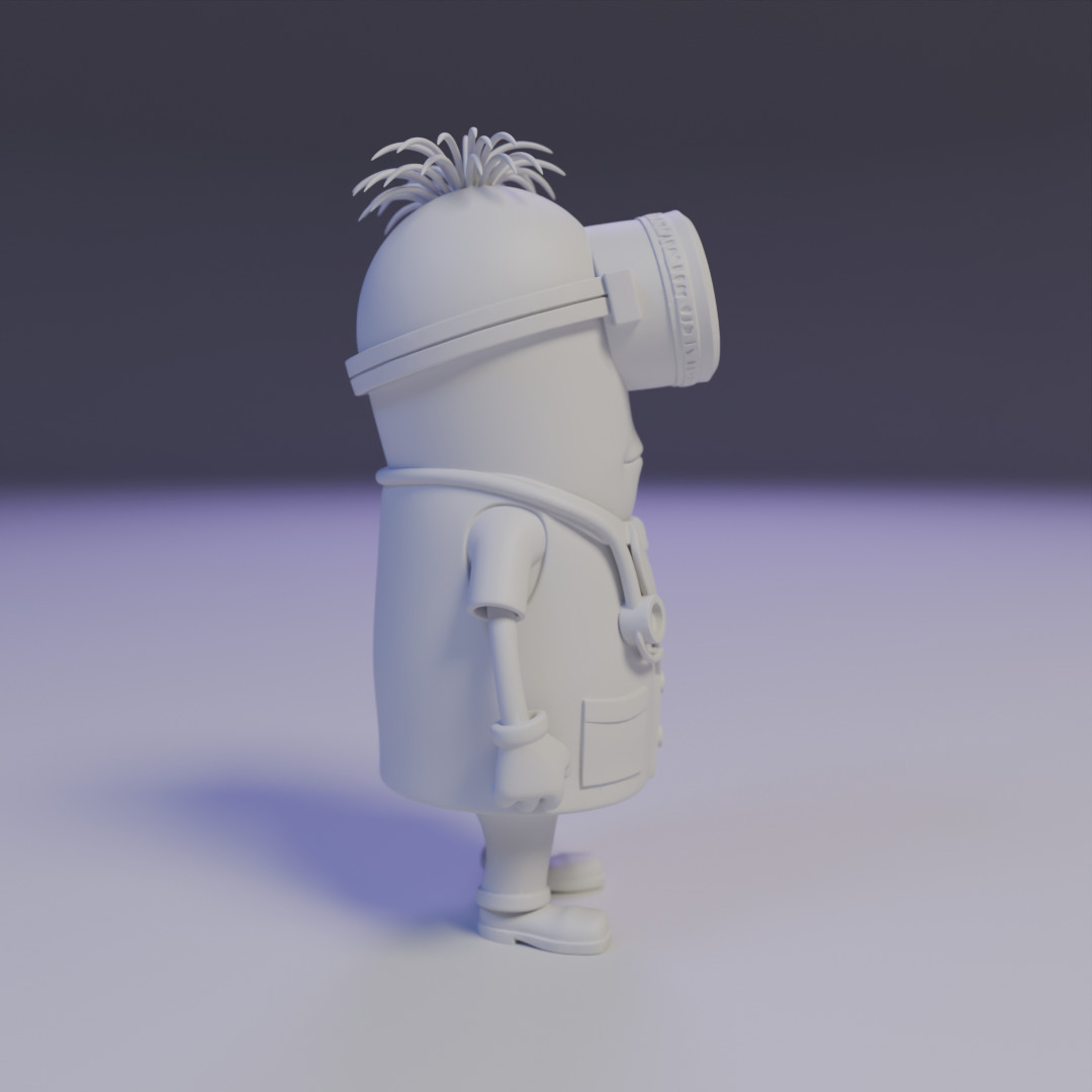 minion doctor 3D print model_2