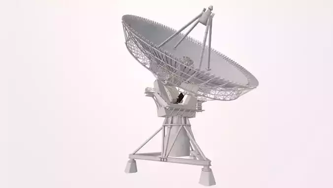 Big Satellite Antenna Rotate and Tilt Rigged