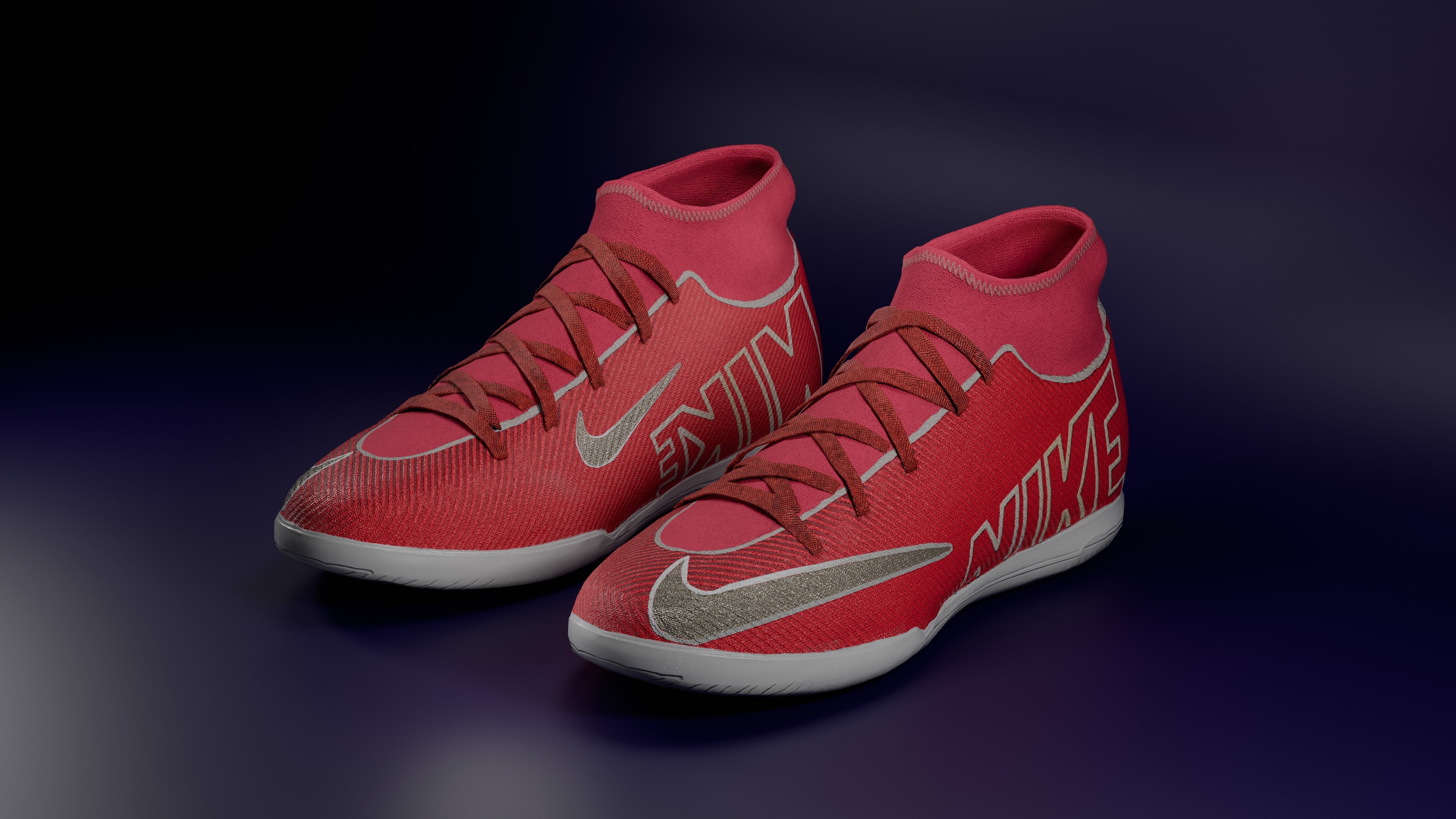 Shoes - Nike Mercurial black Low-poly 3D model red Low-poly 3D model_2