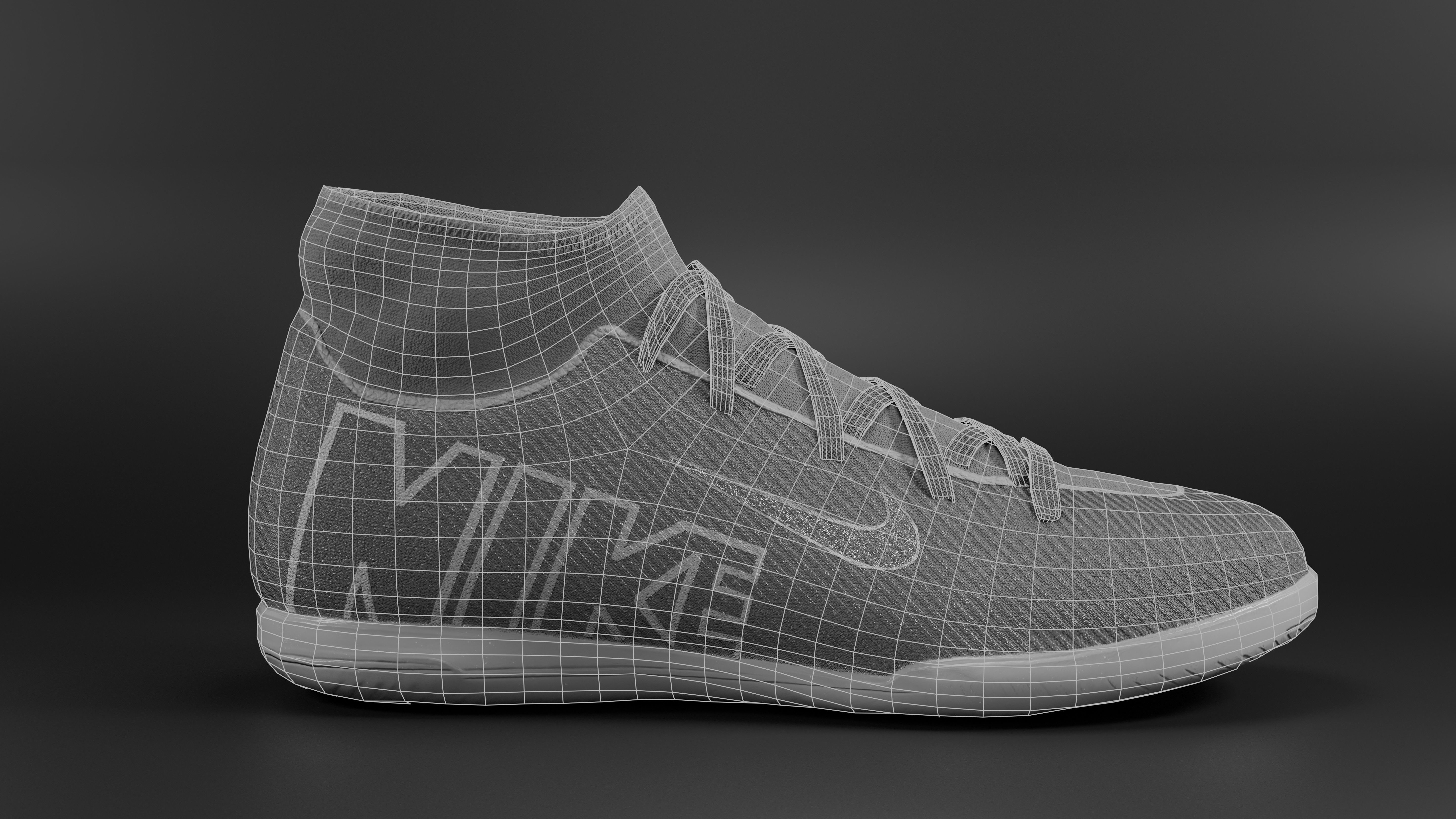 Shoes - Nike Mercurial black Low-poly 3D model red Low-poly 3D model_7