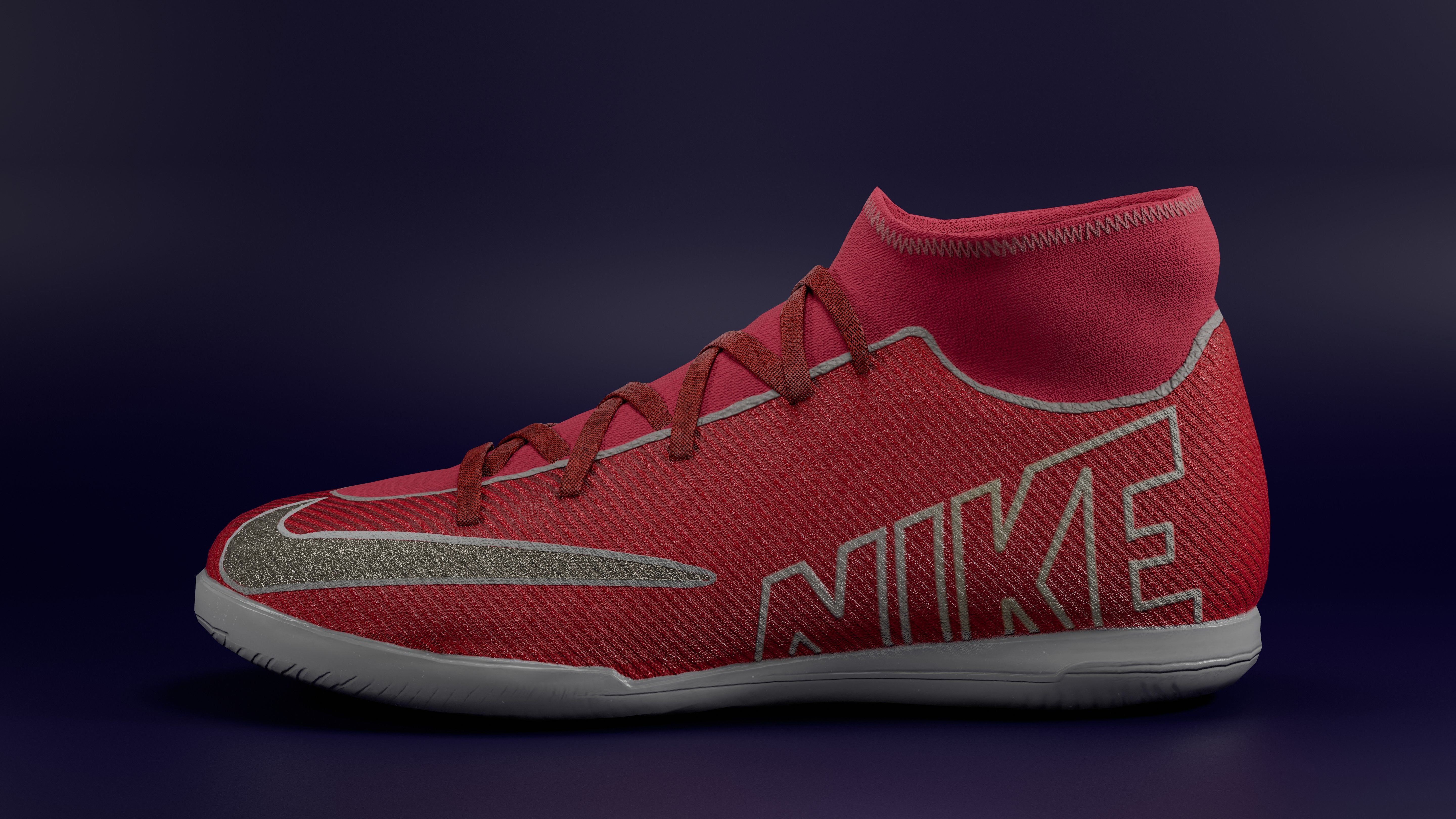 Shoes - Nike Mercurial black Low-poly 3D model red Low-poly 3D model_4