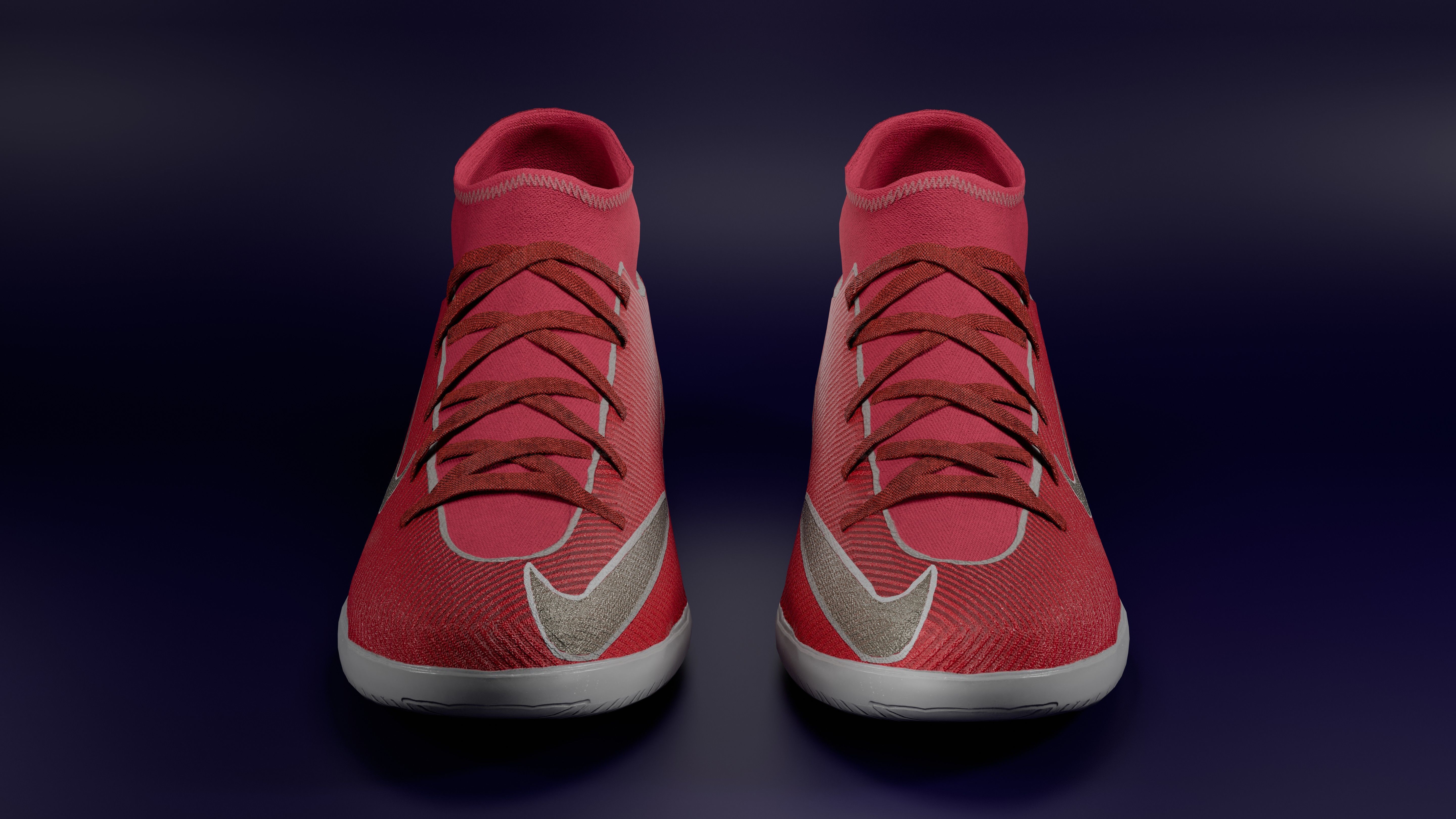 Shoes - Nike Mercurial black Low-poly 3D model red Low-poly 3D model_1