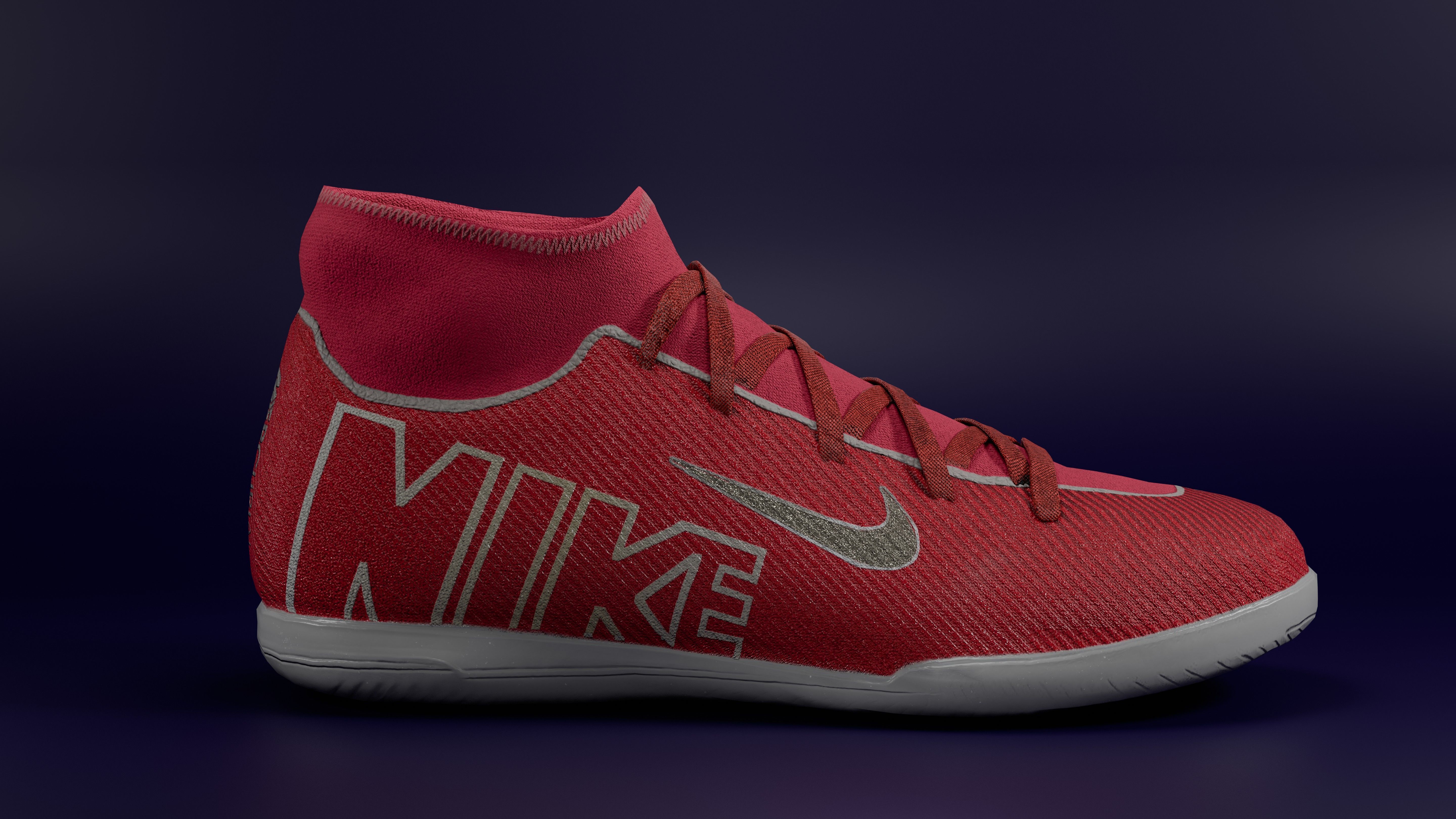 Shoes - Nike Mercurial black Low-poly 3D model red Low-poly 3D model_5