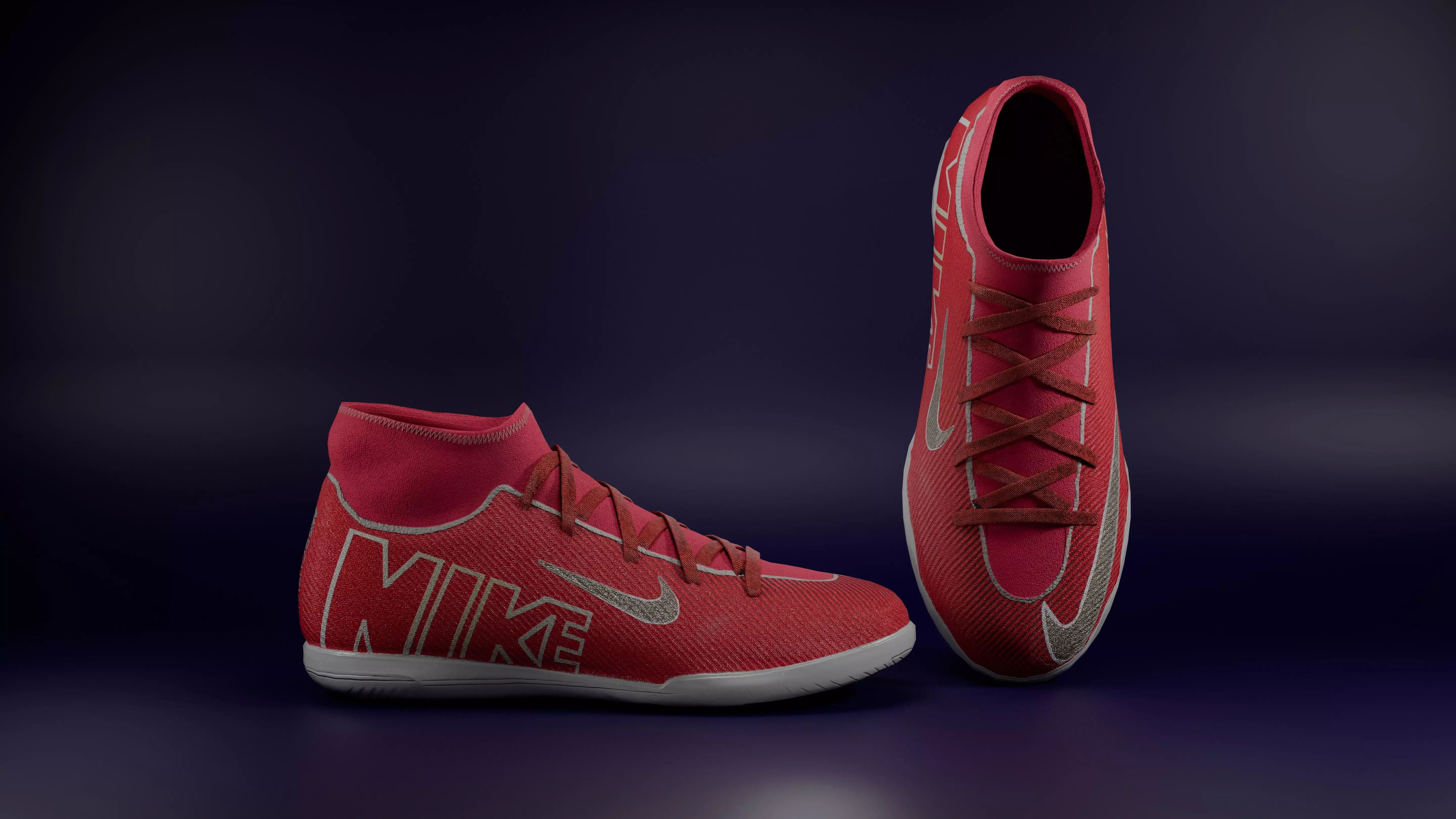 Shoes - Nike Mercurial black Low-poly 3D model red Low-poly 3D model_0