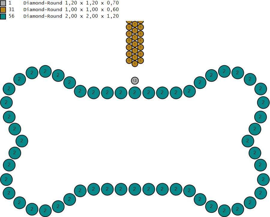 Dog Bone shape Pendant 3D print model_6