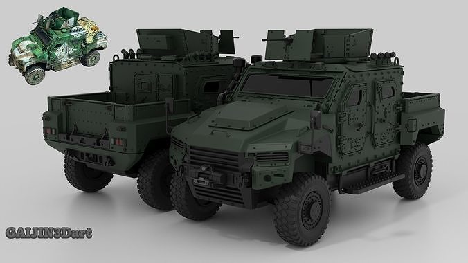 NMS-L 4x4 Tactical Vehicle 3D print model