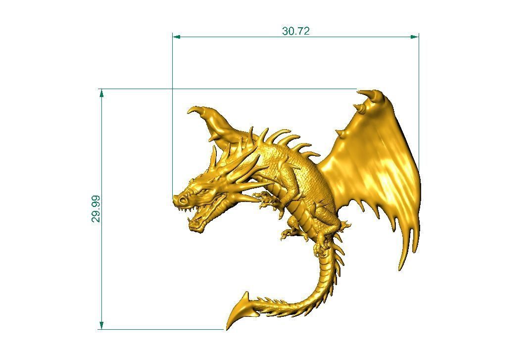 Dragon 3D print model_3
