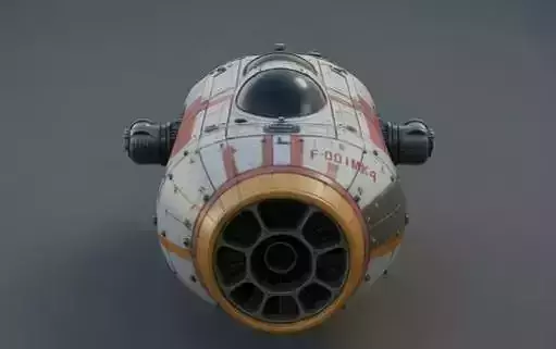 Sci Fi Spaceship Low-poly 3D model