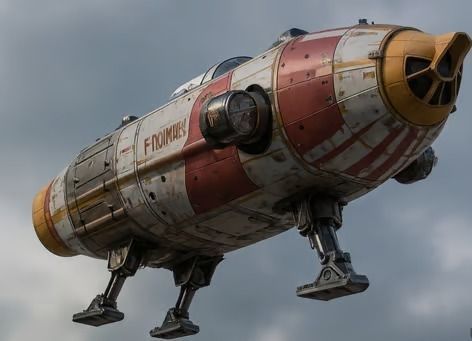 Sci Fi Spaceship Low-poly 3D model_2