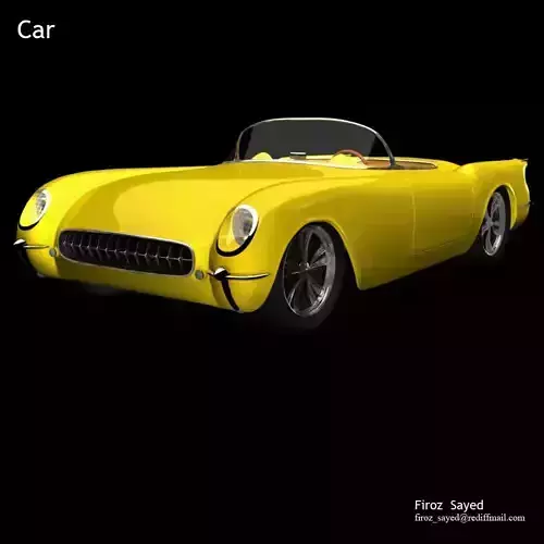 Vintage Convertible Sports Car -1950s Retro Classic Coupe