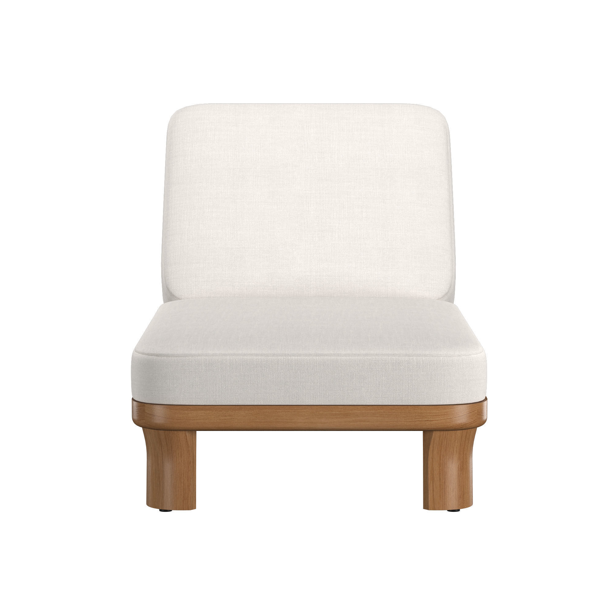 Lagos Teak Adjustable Chaise 3D model_2