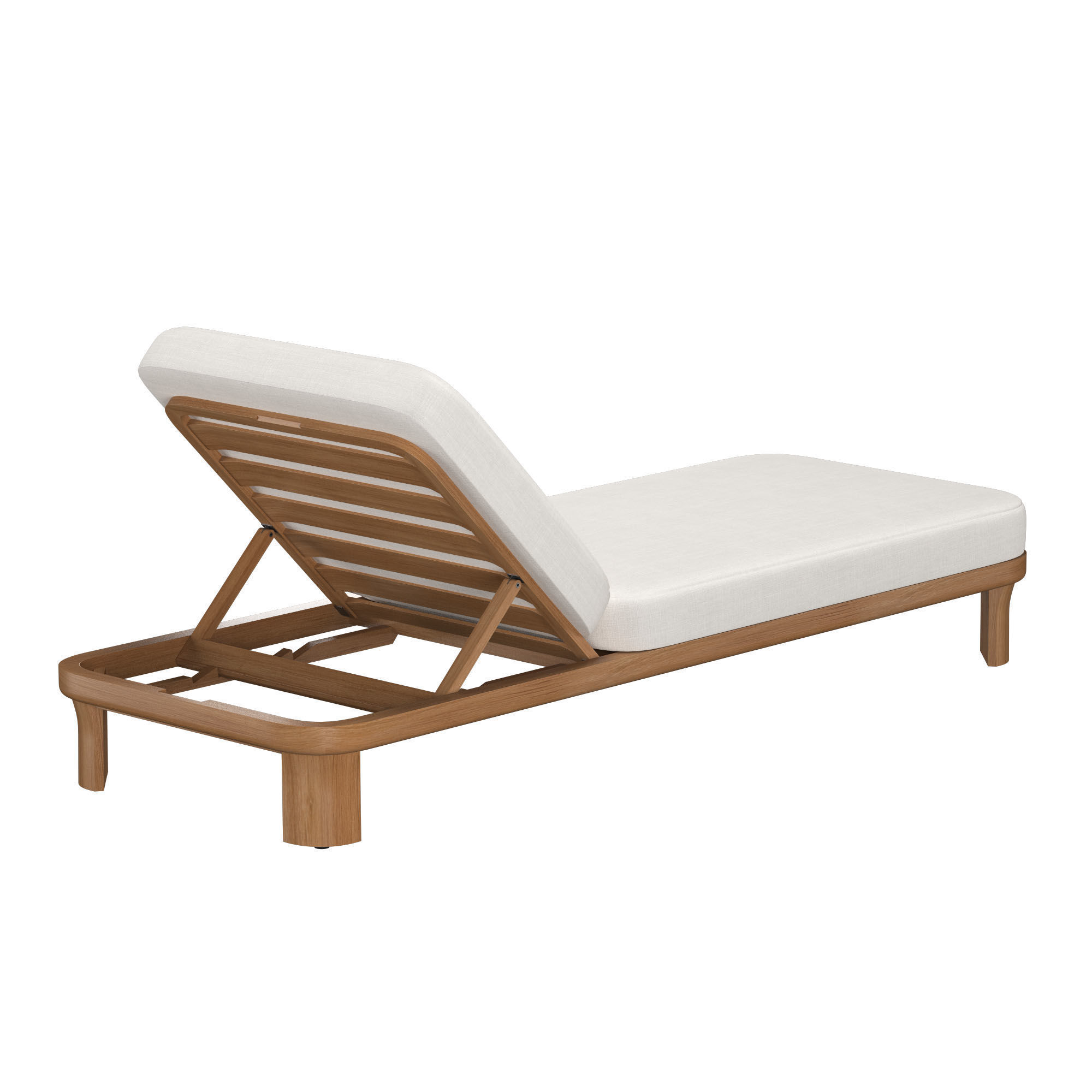 Lagos Teak Adjustable Chaise 3D model_5