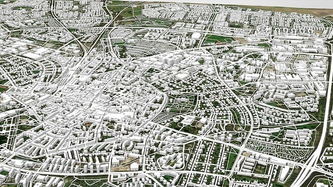 Cityscape Lund Sweden 3D model 6