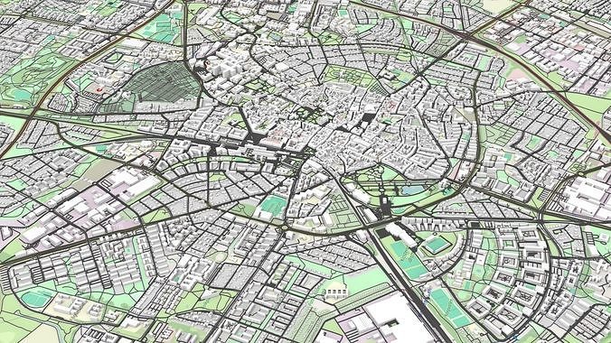 Cityscape Lund Sweden 3D model 5