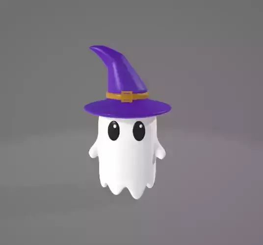 Ghost with Witch Hat
