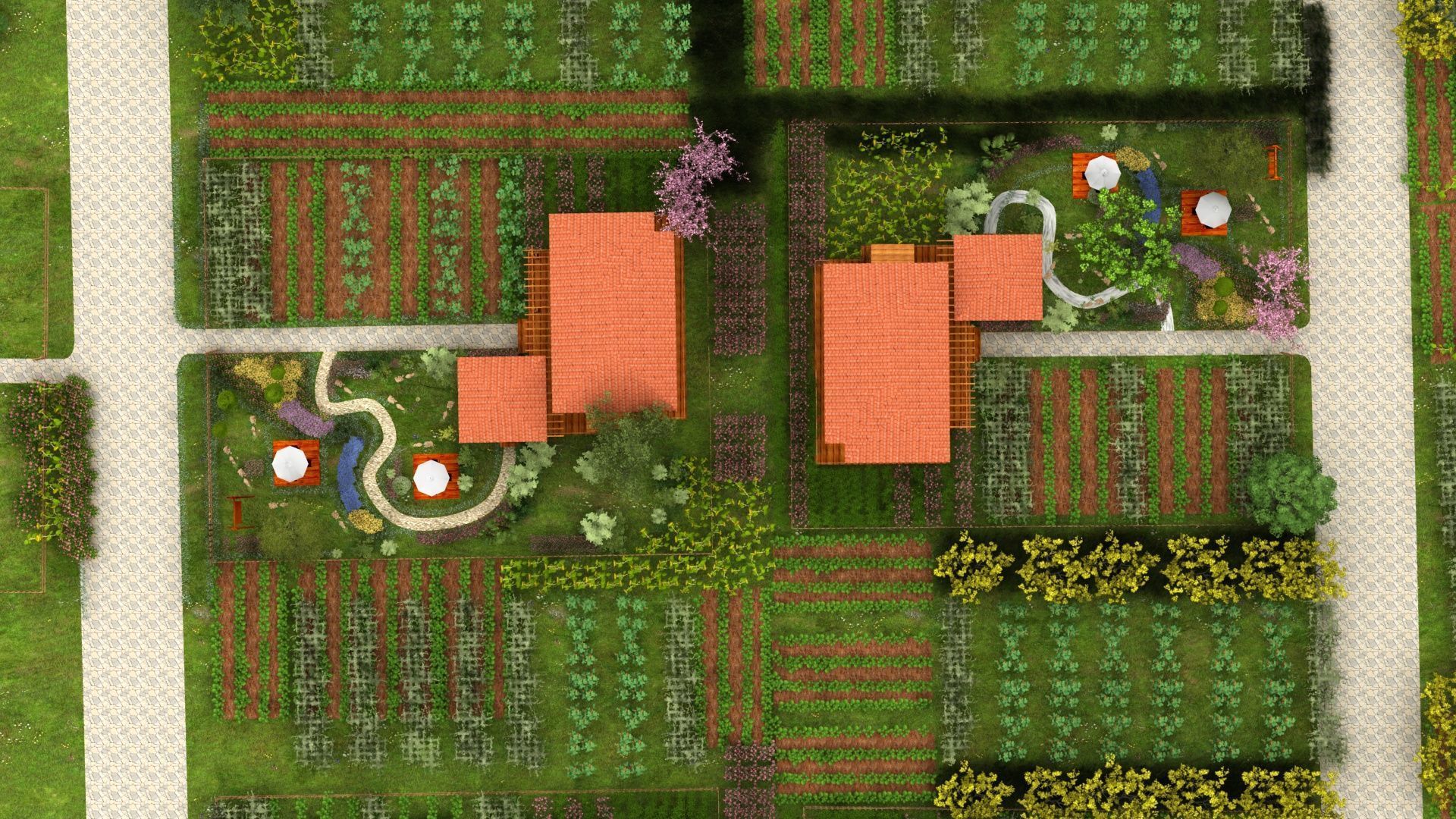 Village View 3D model_7