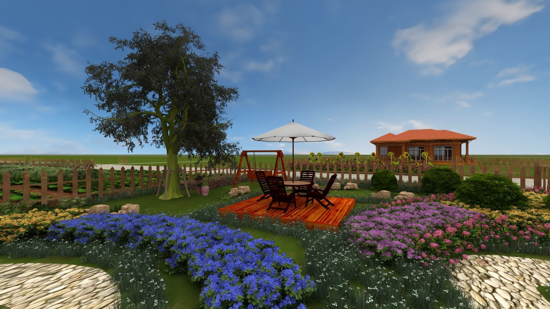 Village View 3D model_4