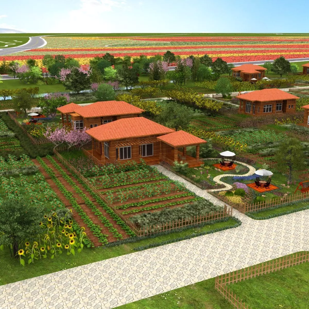 Village View 3D model_0