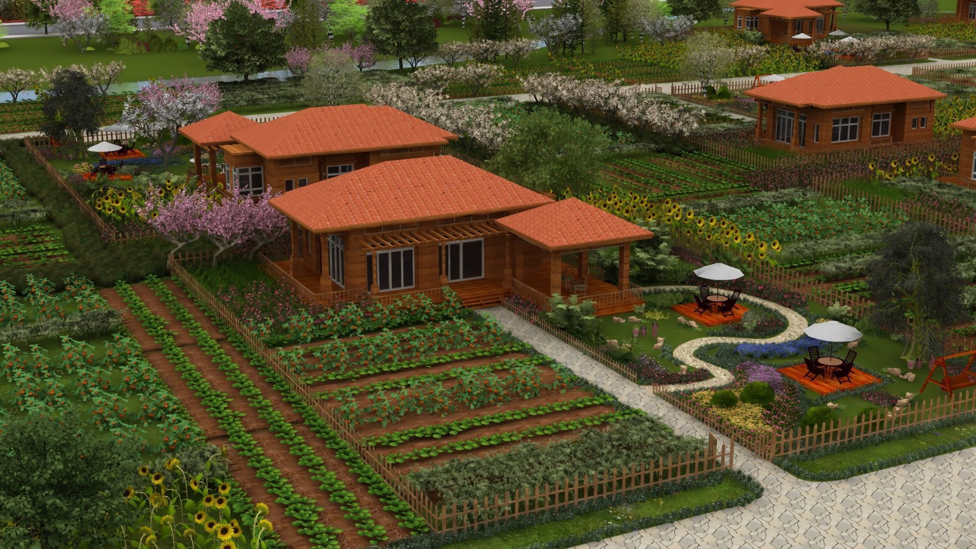 Village View 3D model_5