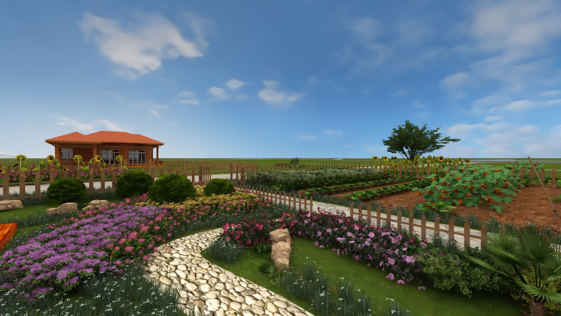 Village View 3D model_3