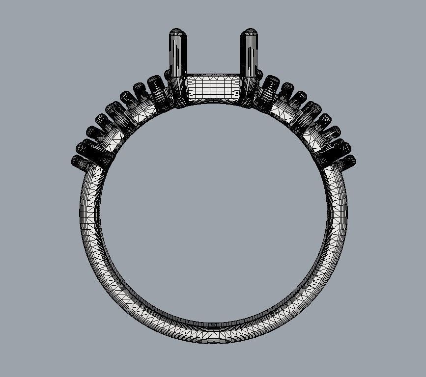 Emerald Gemstone Ring 3D print model_22