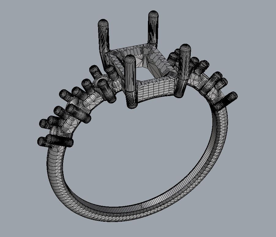 Emerald Gemstone Ring 3D print model_26