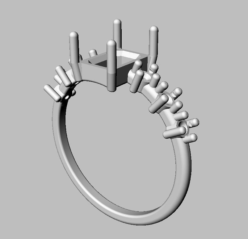 Emerald Gemstone Ring 3D print model_14