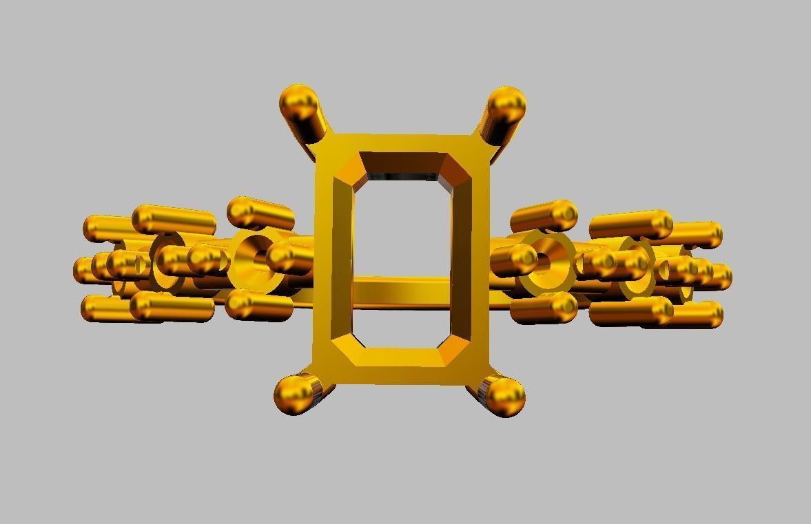 Emerald Gemstone Ring 3D print model_19