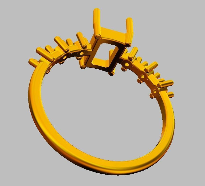 Emerald Gemstone Ring 3D print model_18