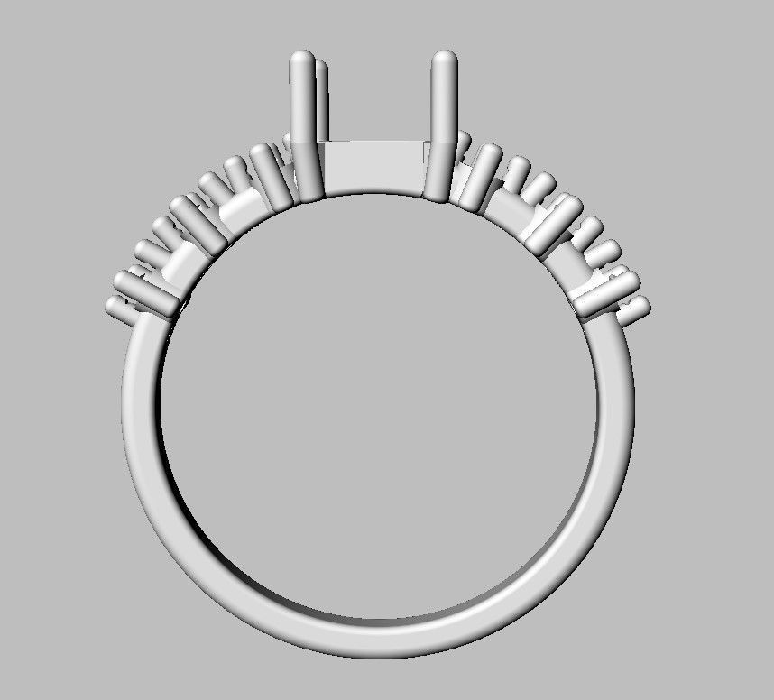 Emerald Gemstone Ring 3D print model_10