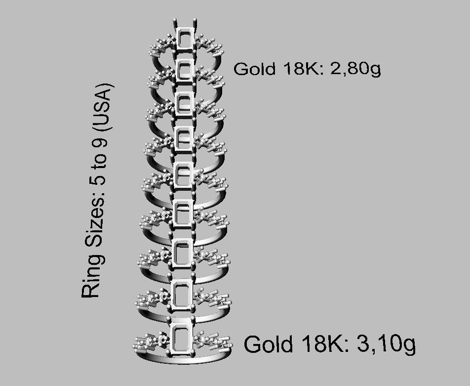 Emerald Gemstone Ring 3D print model_5