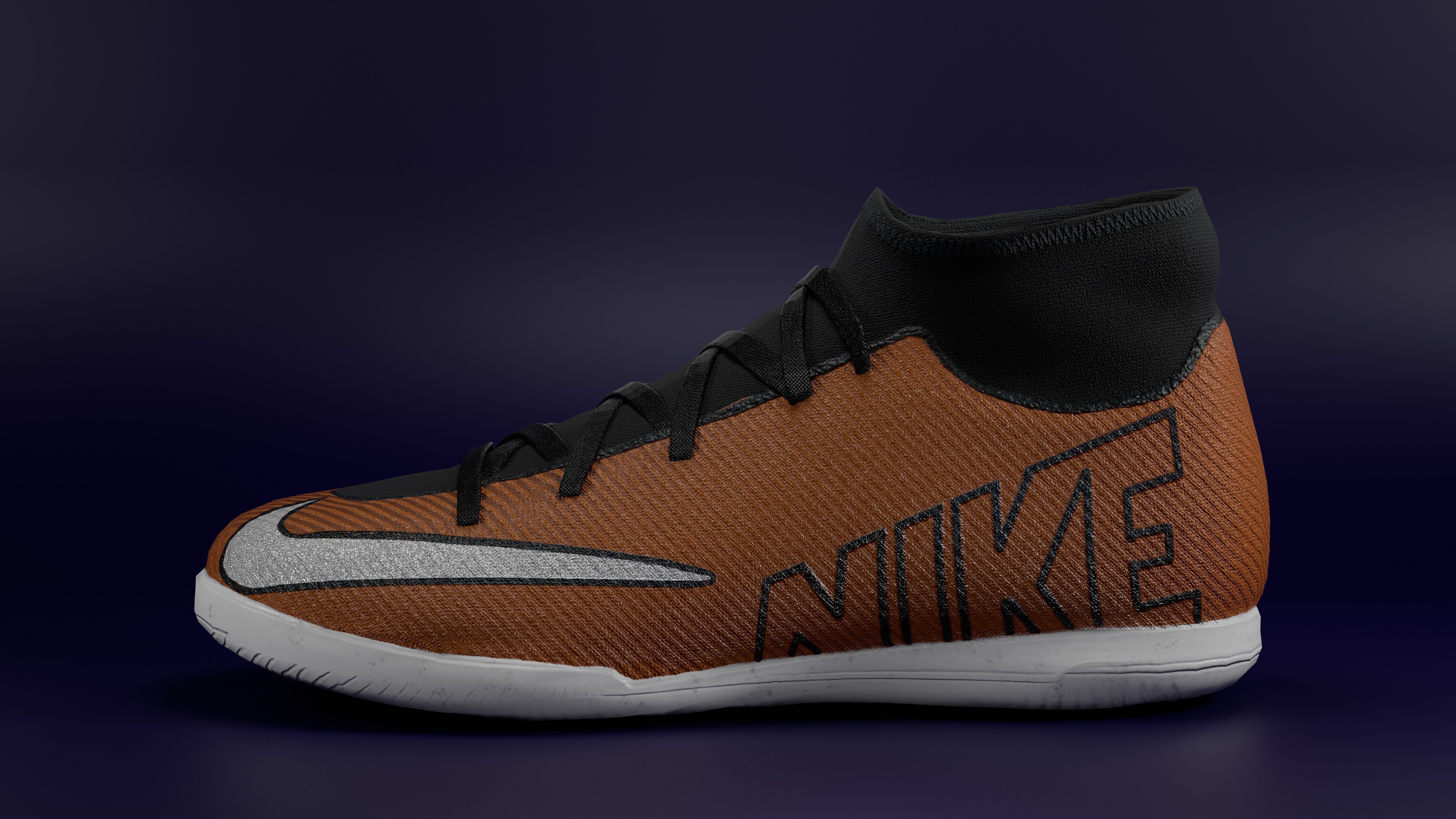 Shoes - Nike Mercurial black Low-poly 3D model brown Low-poly 3D model_6