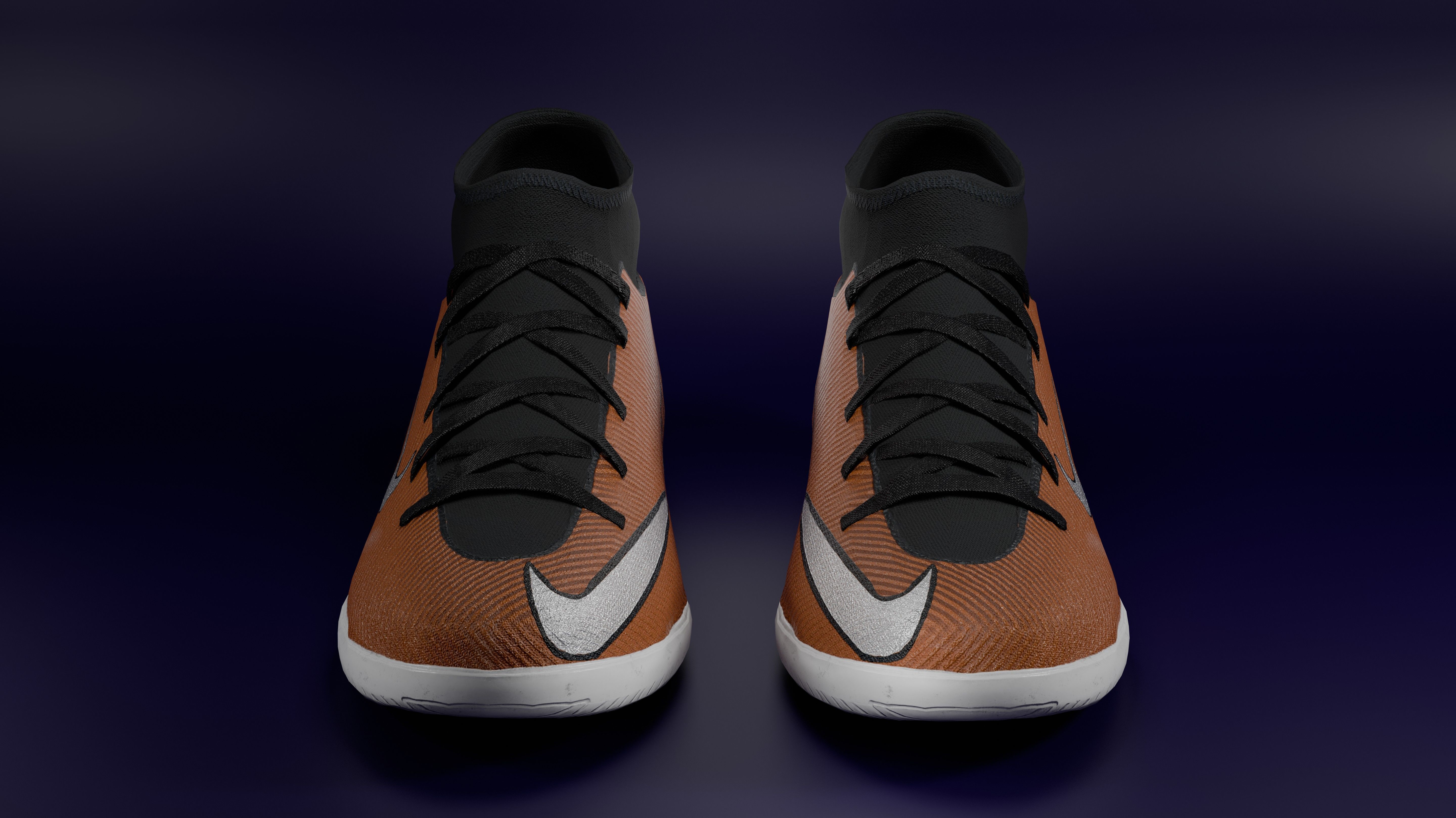Shoes - Nike Mercurial black Low-poly 3D model brown Low-poly 3D model_3