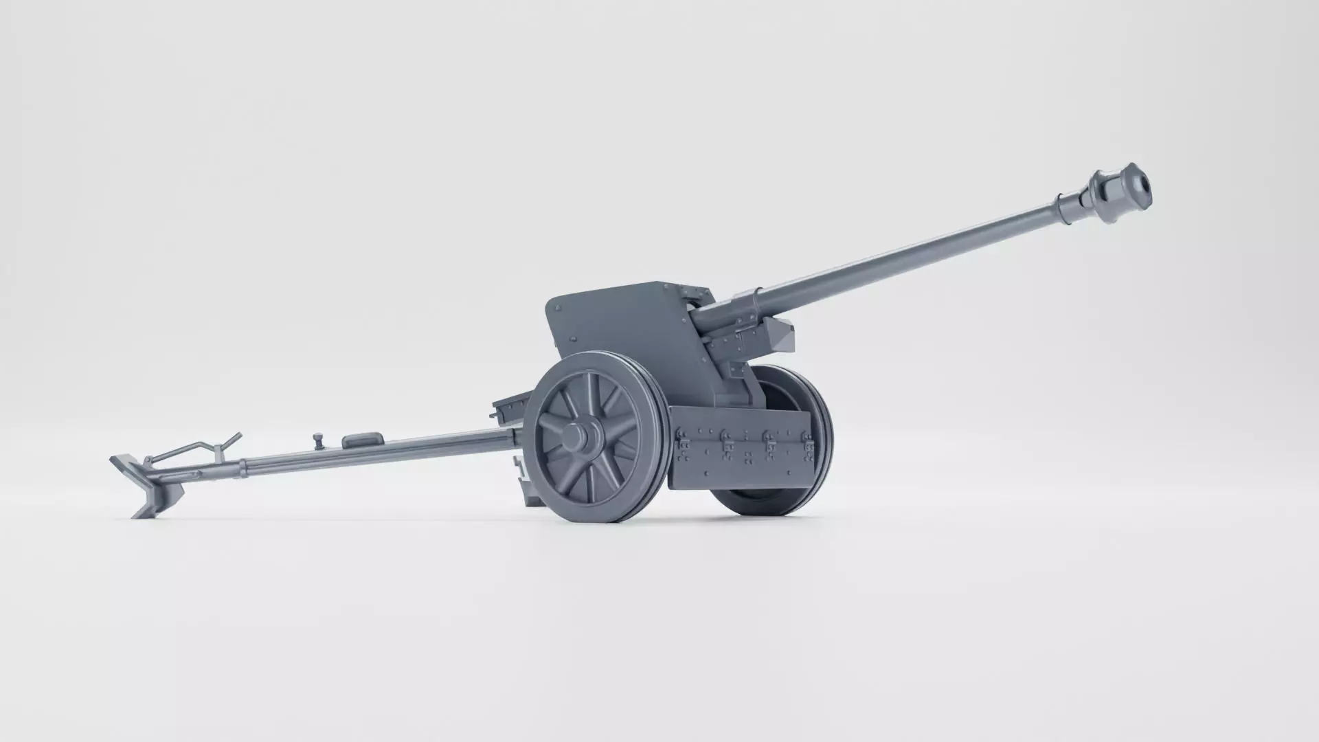 Anti-tank gun 75mm PAK 40 3D print model