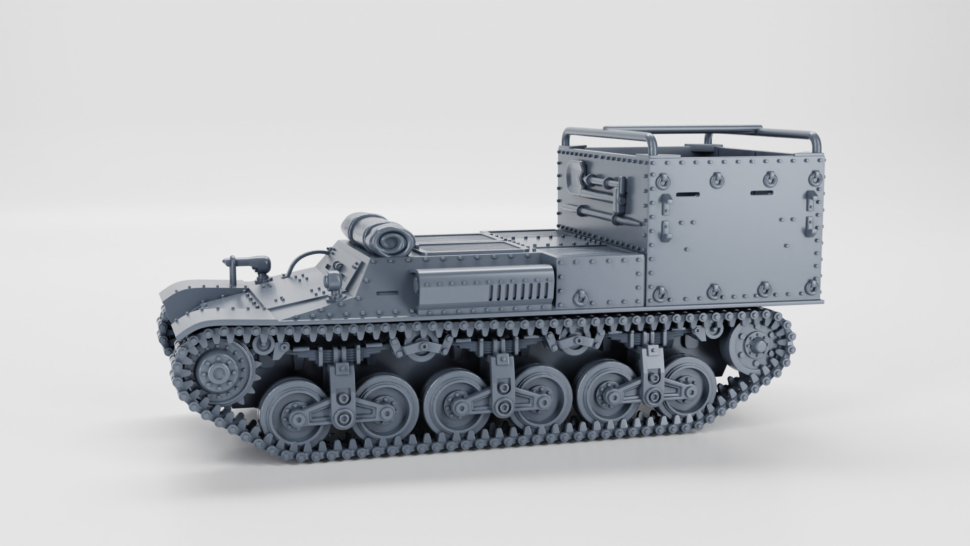 Beobachtungspanzer auf Lorraine Schlepper 3D print model_2