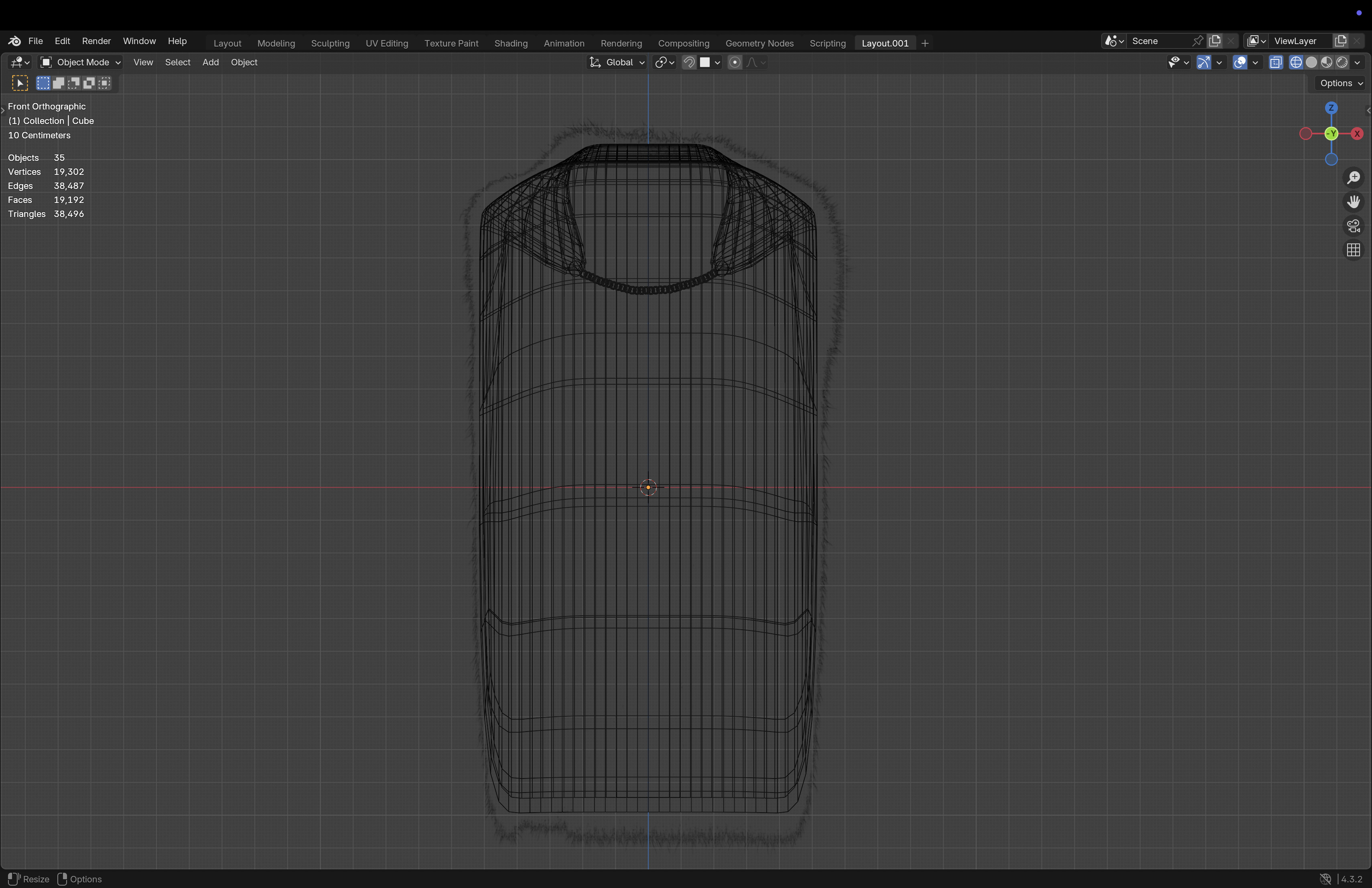 Fur Cloak Low-poly 3D model_15