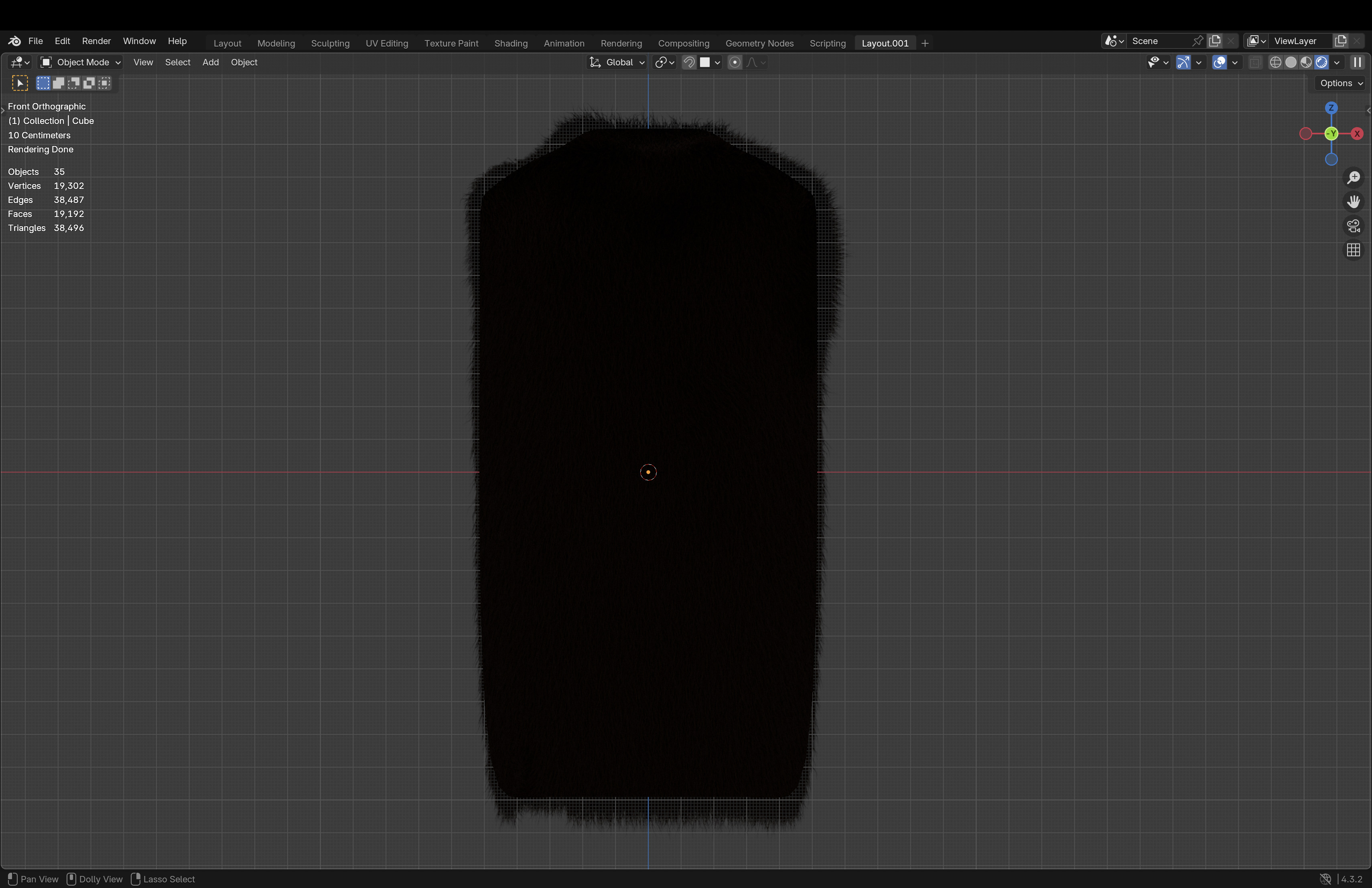 Fur Cloak Low-poly 3D model_8