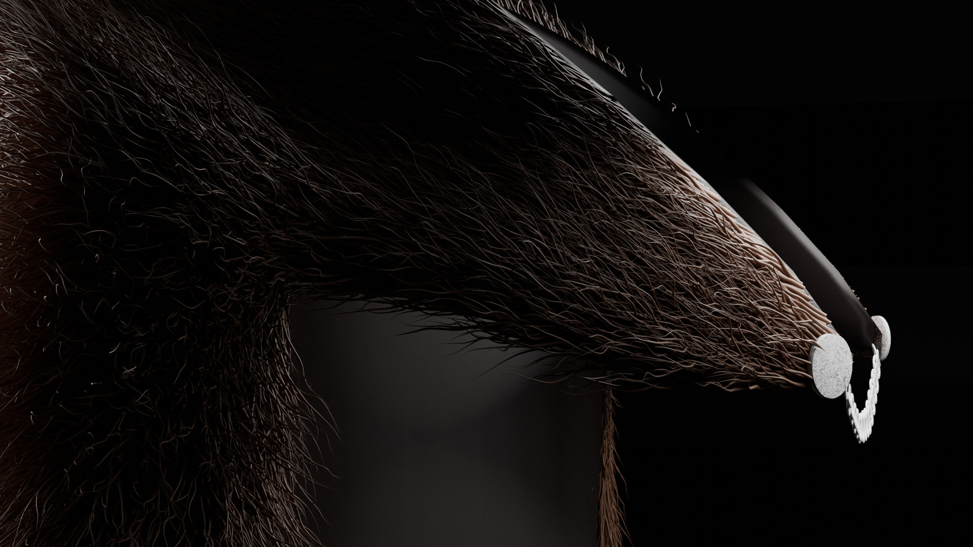 Fur Cloak Low-poly 3D model_6