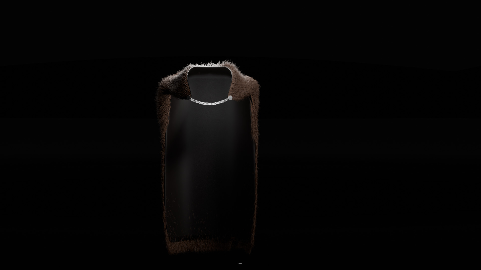 Fur Cloak Low-poly 3D model_3