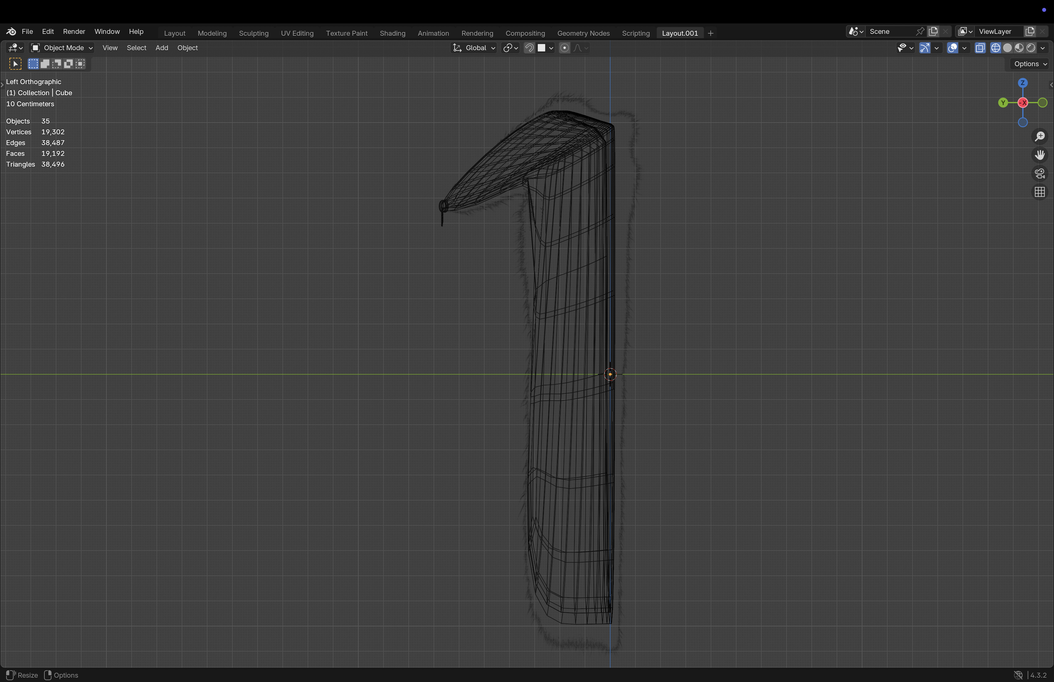 Fur Cloak Low-poly 3D model_17