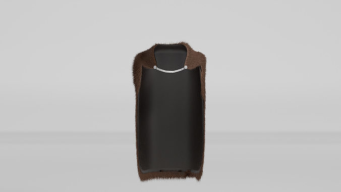 Fur Cloak Low-poly 3D model